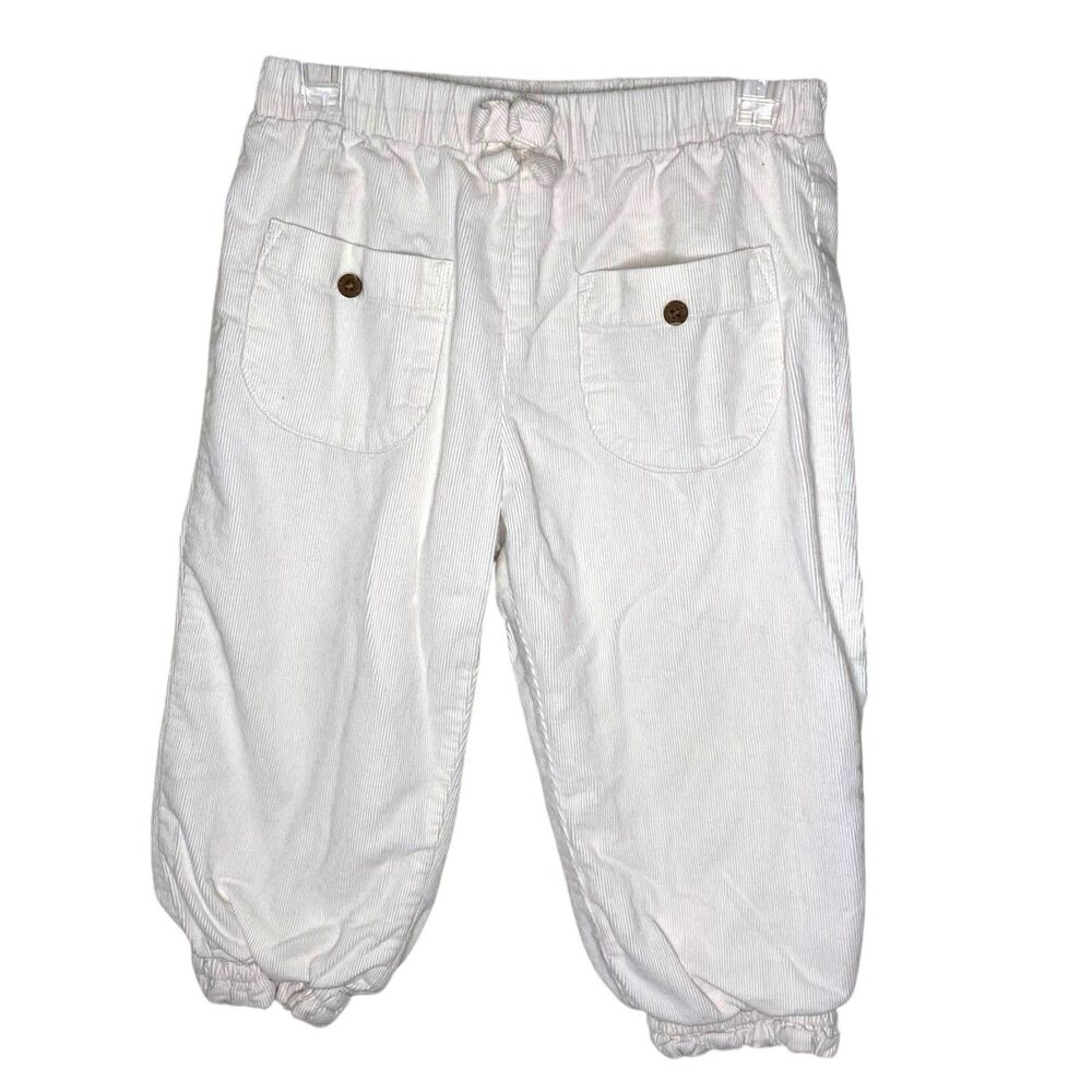 Oliver & Rain Off White Unisex Gender Neutral Corduroy Lined Pants Size 2T